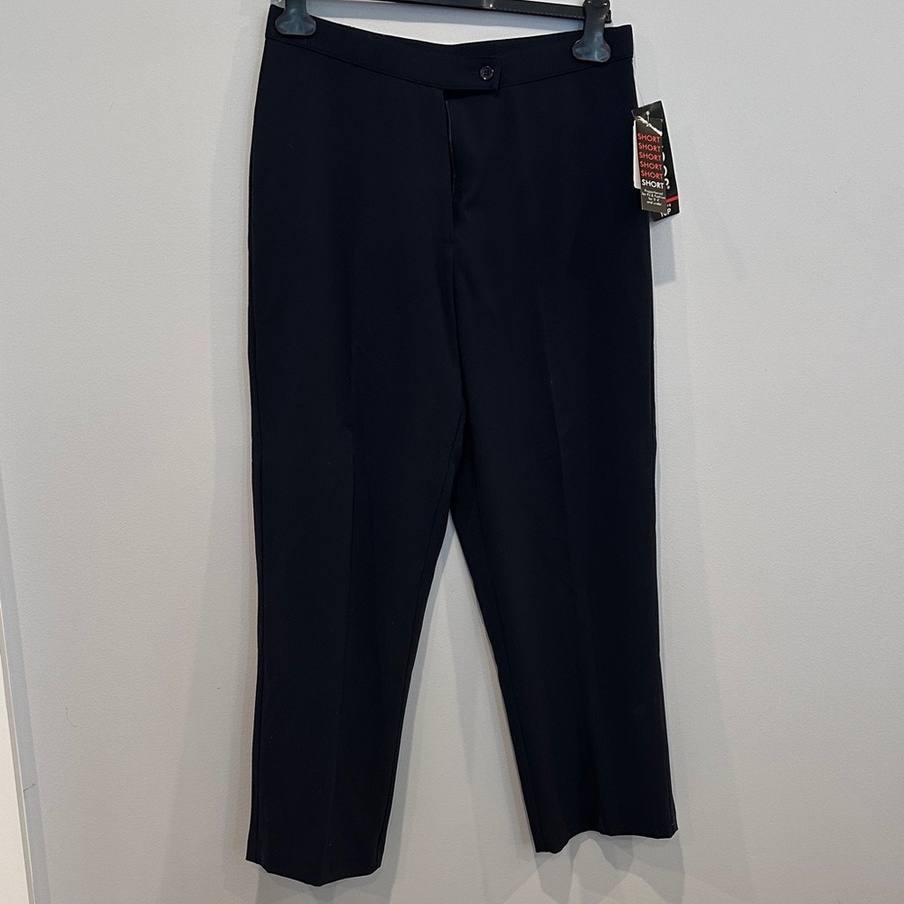 Briggs New York Classic Navy Blue Dress Pants 10P Short NWT